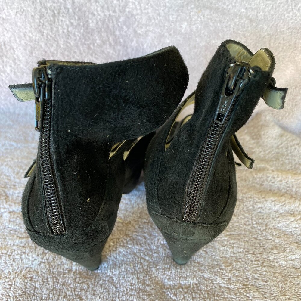 Franco Sarto Black Suede Strappy Heels – Size 8M - Picture 6 of 8